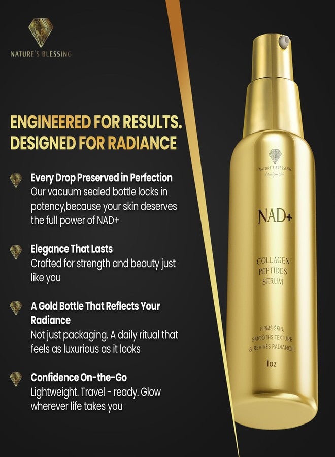 Nature's Blessing NAD+ Anti-Aging Serum – Boost Cellular Energy, Firm Skin & Reduce Wrinkles – with Niacinamide, Hyaluronic Acid, Peptides & Antioxidants – 1oz Rejuvenating Face Serum for Youthful Radiance - Image 4